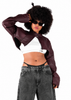 Chaqueta Bolero Efecto Cuero Ultra Cropped