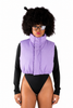 Chaleco Puffer Cropped con Cuello Alto
